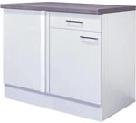 Flex-Well Exclusiv K&uuml;chen-Eck-Unterschrank Joelina 110 x 60 cm Wei&szlig;