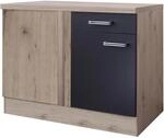 Flex-Well Exclusiv K&uuml;chen-Eck-Unterschrank Lara 110x60cm Anthra.-San Remo Eiche