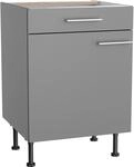 Optifit K&uuml;chen-Unterschrank Mats825 60 cm x 87 cm x 58,4 cm Basaltgrau