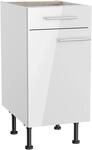 Optifit K&uuml;chen-Unterschrank Rurik986 40 cm x 87 cm x 58,4 cm Wei&szlig;