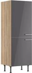 Optifit K&uuml;chen-Midischrank f&uuml;r K&uuml;hlschrank Jonte984 60 cm Anthrazit-Wildeiche