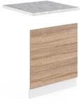 Vicco Frontblende R-Line Geschirrsp&uuml;ler Frontt&uuml;r Sonoma/Wei&szlig; 60 cm AP Marmor