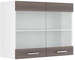Vicco K&uuml;chenglasschrank R-Line Glash&auml;ngeschrank Grau/Wei&szlig; 80 cm