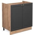 Vicco Sp&uuml;lenunterschrank Fame-Line Anthrazit-Gold/Goldkraft Eiche 80 cm ohne