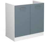 Vicco Sp&uuml;lenunterschrank R-Line Blau-Grau/Wei&szlig; 80 cm ohne Arbeitsplatte