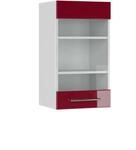 Vicco K&uuml;chenglasschrank Fame-Line Glash&auml;ngeschrank Bordeaux Hochglanz/Wei&szlig; 40 cm