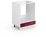 Vicco Herdumbauschrank Fame-Line Bordeaux Hochglanz/Wei&szlig; 60 cm ohne Arbeitsplatte