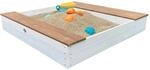 Axi Sandkasten Evy mit Becken und Stauraum Wei&szlig; Braun 117 cm x 18,7 cm x 119 cm