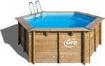 Gre Echtholzpool Vanille 2 Rund &Oslash; 400 x 119 cm