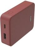 Hama Power Pack Colour 10 mit 2 Ausg&auml;ngen USB-C/USB-A 10.000 mAh Rot