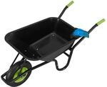 Juskys Schubkarre Garden 100L mit Handschuhen Schwarz