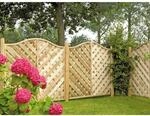 T & J Sichtschutzzaun Maxi-Diagonal-Krone-Serie Gr&uuml;n 180 x 180 cm
