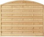 T & J Sichtschutzzaun Maxi-Bogen-Serie Gr&uuml;n 180 x 150/130 cm