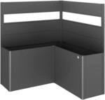 Biohort Sichtschutz zu Belvedere L150 2Stk mit Acrylglas Dunkelgrau-Metallic