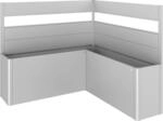Biohort Sichtschutz zu Belvedere L200 2Stk mit Acrylglas Silber-Metallic