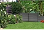 T & J WPC-Steckzaunsystem Sk&auml;r Anthrazit / Anthrazit 20 x 148 x 1790 mm