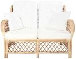 vidaXL 2-Sitzer-Sofa Rattan