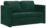 vidaXL Bodensofa mit Schlaffunktion Dunkelgr&uuml;n 122x204x55 cm Samt 353961