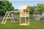 Karibu Kinderspielturm Lotti Set Doppelschaukel und Kletterger&uuml;st