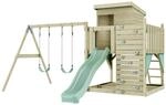 PolarPlay Spielturm Bj&ouml;rn, mit Kinderschaukel, Mintgr&uuml;n