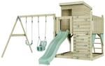 PolarPlay Spielturm Bj&ouml;rn, mit Babyschaukel, Mintgr&uuml;n