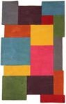 Flair Rugs Wollteppich Collage 200 cm x 290 cm Mehrfarbig