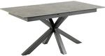 ebuy24 Heaven Esstisch Grob Keramik inkl 1 Zusatzplatte 90x168/210cm Schwarz