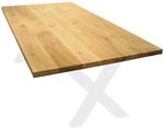 holz4home Tischplatte ohne Baumkante aus Massiver Eiche 280 x 100 cm