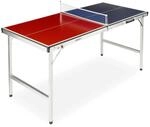 Relaxdays Tischtennisplatte MDF Aluminium Mehrfarbig Klappbar H&ouml;henverstellbar mit