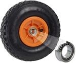 TRUTZHOLM Sackkarrenrad Luftrad 260x85 mm 3.00-4 60mm Nabenl&auml;nge Nabenversatz Orange