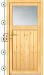 Holz-Nebeneingangst&uuml;r NET 504 Fichte Natur 98 cm x 200 cm Anschlag Links