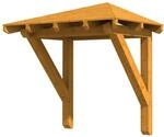 Skan Holz Haust&uuml;r-Vordach Wesel 1 Eiche hell,asiert 188 cm x 126 cm