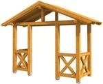 Skan Holz Haust&uuml;r-Vordach Stralsund 5 Eiche hell,asiert 360 cm x 139 cm