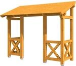 Skan Holz Haust&uuml;r-Vordach Paderborn 5 Eiche hell,asiert 336 cm x 156 cm