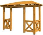 Skan Holz Haust&uuml;r-Vordach Wismar 5 Eiche hell,asiert 351 cm x 134 cm