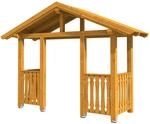 Skan Holz Haust&uuml;r-Vordach Stralsund 6 Eiche hell,asiert 360 cm x 139 cm