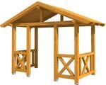 Skan Holz Haust&uuml;r-Vordach Stralsund 7 Eiche hell,asiert 360 cm x 187 cm