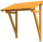 Skan Holz Haust&uuml;r-Vordach Paderborn 2 Eiche hell,asiert 242 cm x 156 cm