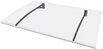 Gutta Vordach PT Secco Edelstahloptik Klar 22 cm x 150 cm x 90 cm