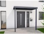 Gutta Rechteckvordach BS PLUS Anthrazit XL 250 x 125 cm 2 Pfosten Ablauf Rechts