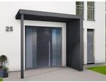 Gutta Rechteckvordach BS PLUS Anthrazit XL 250 x 125 cm Pfosten und Seite Rechts