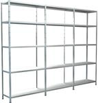 Schulte Set 1 Steckregal und 2 Anbauregale Wei&szlig; 200 cm x 260 x 35 cm