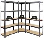 PROREGAL Mega Deal 1x Eckregal & 2x Schwerlastregal Ragnar Fachlast 175 kg Schwarz