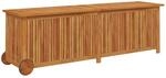 vidaXL Gartentruhe mit Rollen 150x50x58 cm Massivholz Akazie