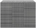 vidaXL Garten-Kissenbox PE Rattan 145x100x103 cm Grau