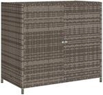 vidaXL Gartenschrank Grau 83x45x76 cm Poly Rattan
