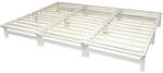 Homestyle4u Familienbett XXL 270x200 cm in Wei&szlig; mit Lattenrost 2050