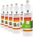 Flambiol Bioethanol 96,6% Premium f&uuml;r Ethanol-Tischkamin in Flaschen 6 x 1l