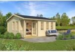 Lasita Holz-Gartenhaus Sri Lanka Set Silber Satteldach Unbehandelt