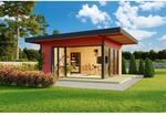 Lasita Holz-Gartenhaus Domeo 9 Pultdach Schwedenrot Lasiert 450 cm x 450 cm